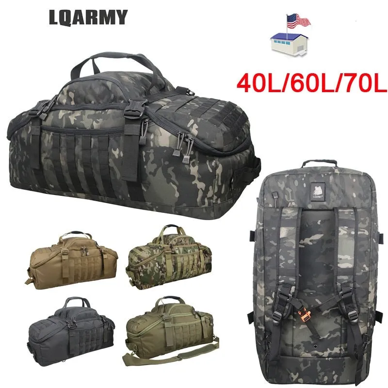 3 Way Military Duffel Bag & Backpack