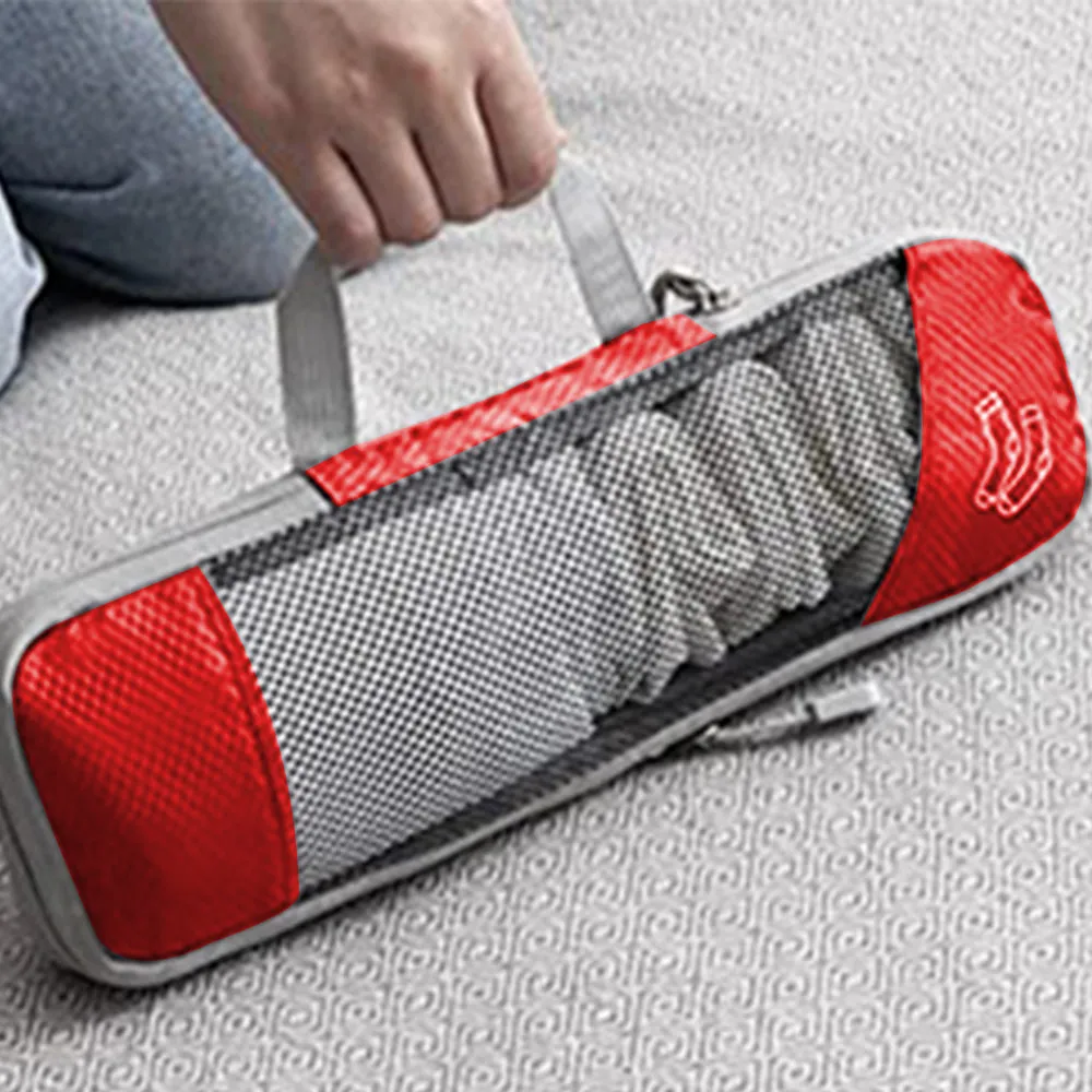 6 Pcs Set Compression Packing Cubes Travel Accessories Expandable Packing Organizers Red