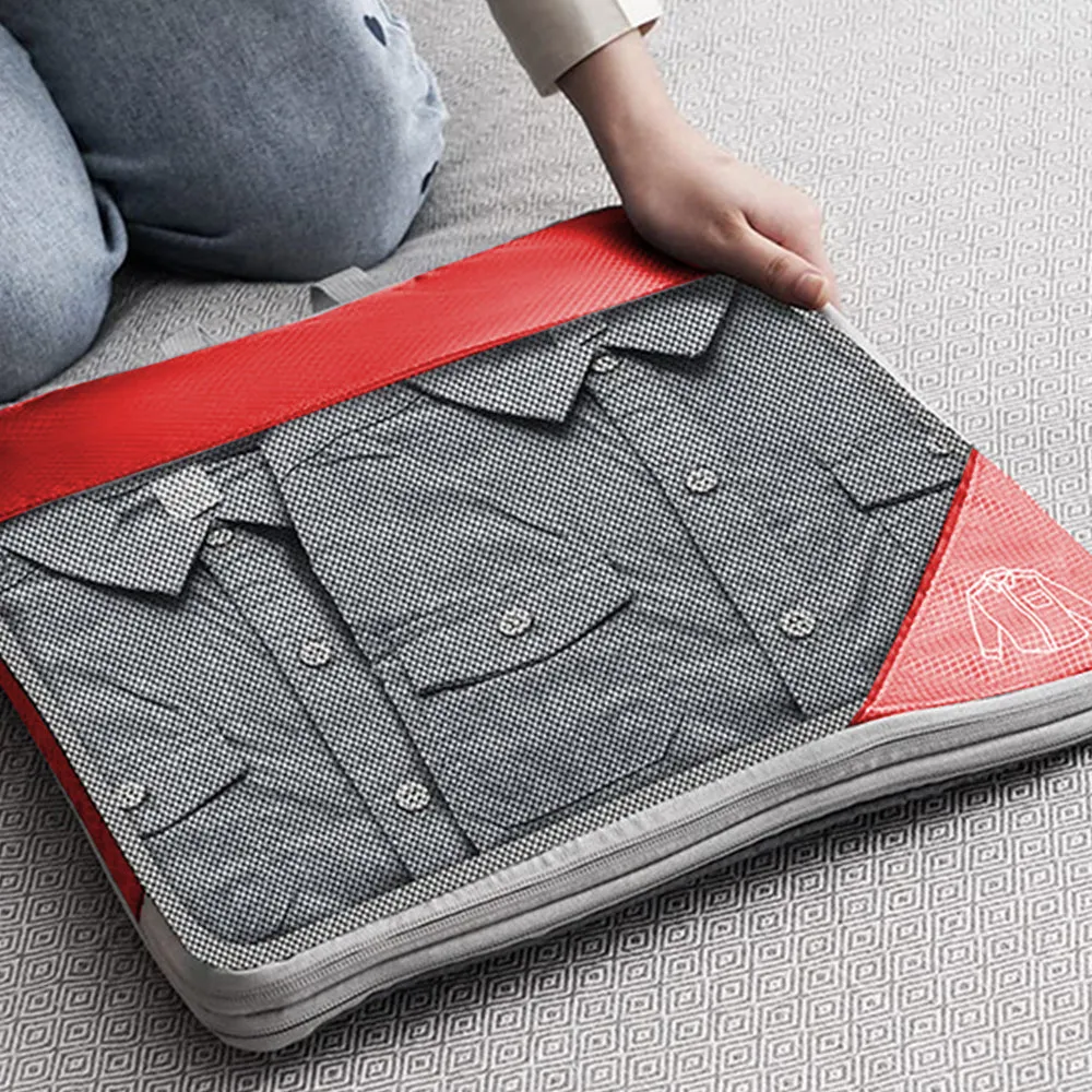 6 Pcs Set Compression Packing Cubes Travel Accessories Expandable Packing Organizers Red