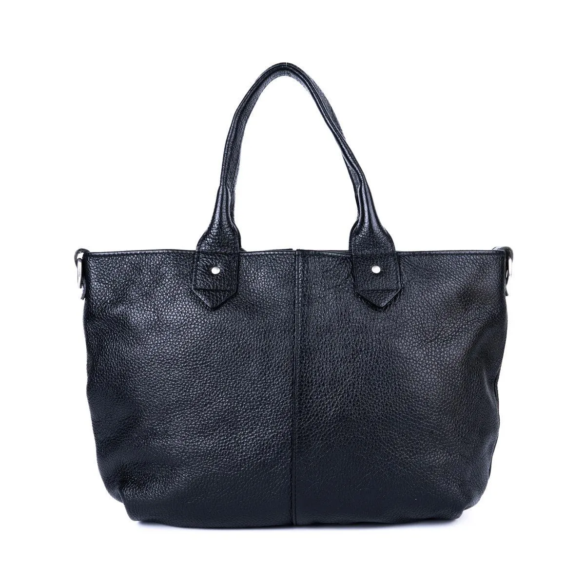 American Eagle Pebble Shoulder Bags Leather Black Colour For Women