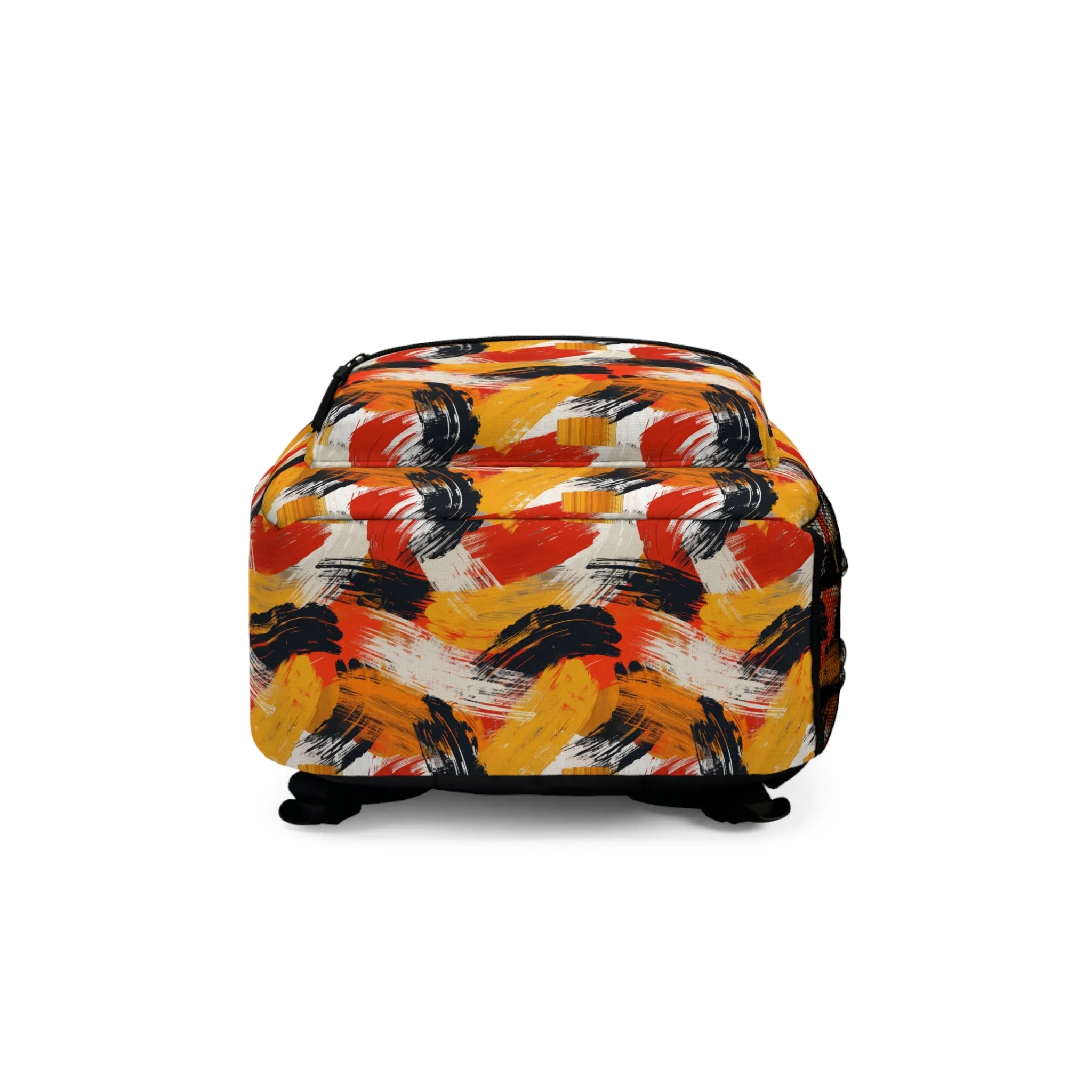 Bold Autumn Brushstroke Abstract Pattern Lightweight Stylish Durable Backpack (Made in USA)