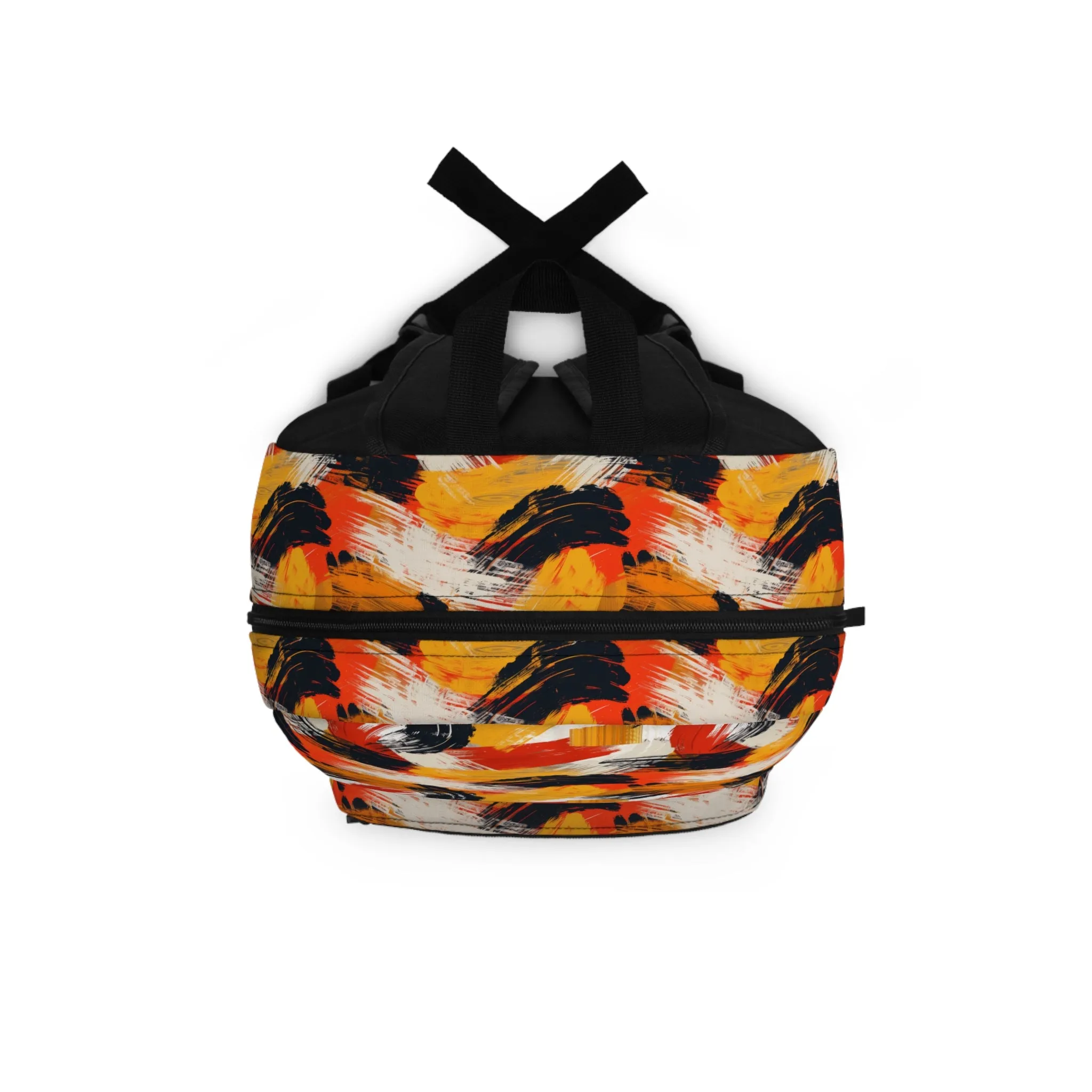 Bold Autumn Brushstroke Abstract Pattern Lightweight Stylish Durable Backpack (Made in USA)