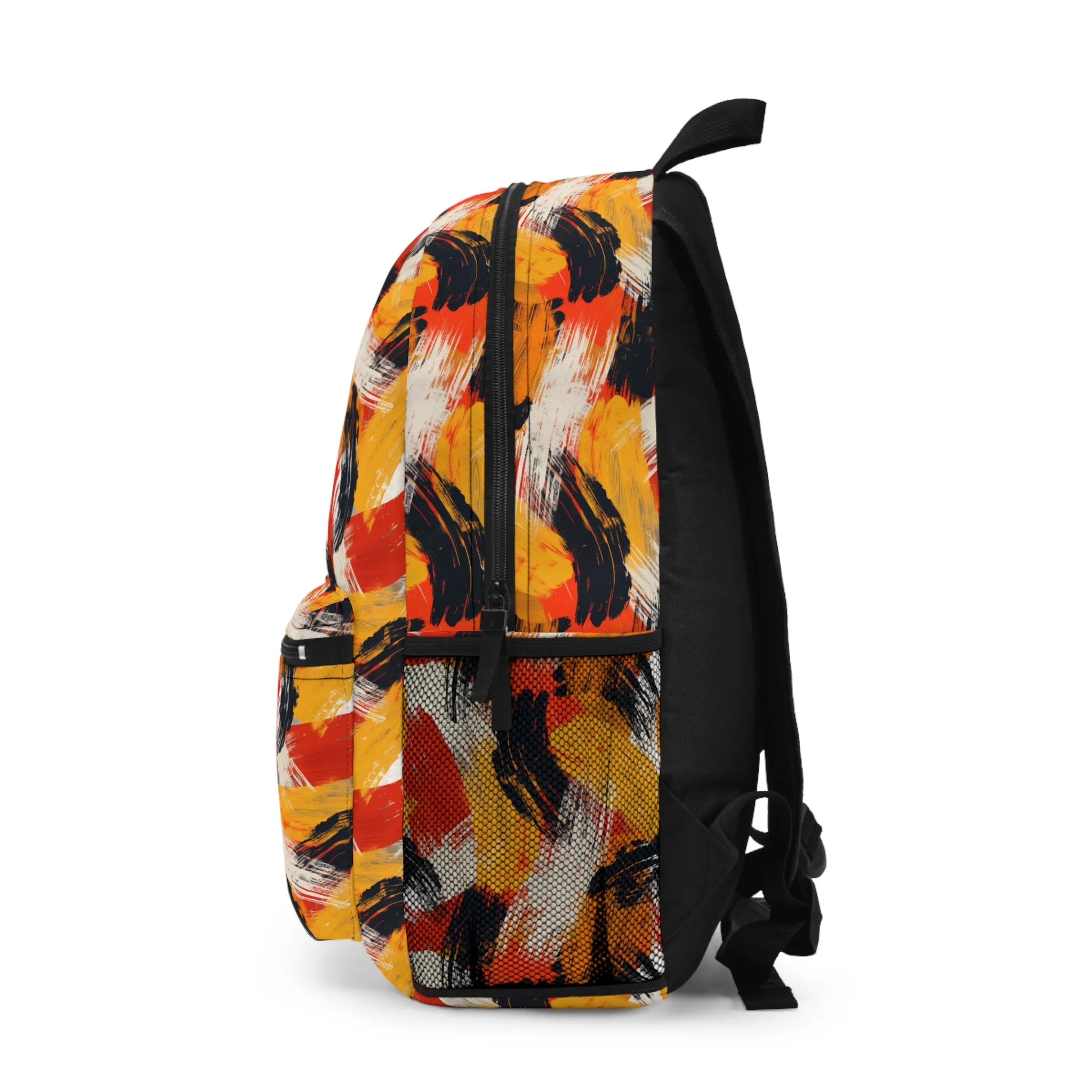 Bold Autumn Brushstroke Abstract Pattern Lightweight Stylish Durable Backpack (Made in USA)