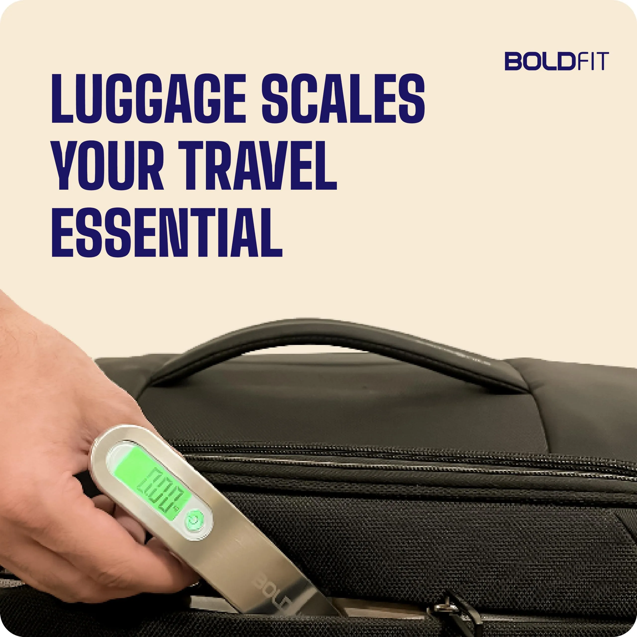 Boldfit Weight Machine For Luggage | Scale For Luggage Capable Upto 50 Kg Weight | Luggage Weight Machine With LCD Display
