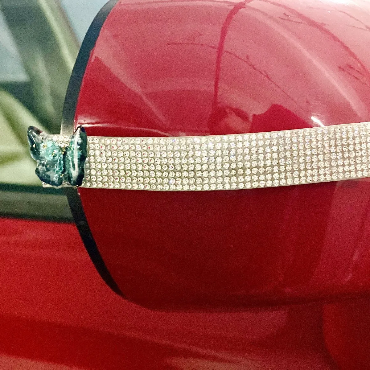 Car Side Rearview Mirror Anti-Scratch Bling Decal with 3D Butterflies, Mirror Paint Guard Protector Stickers (2 pcs, for Both Driver and Passenger Mirrors)