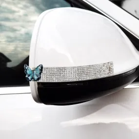 Car Side Rearview Mirror Anti-Scratch Bling Decal with 3D Butterflies, Mirror Paint Guard Protector Stickers (2 pcs, for Both Driver and Passenger Mirrors)