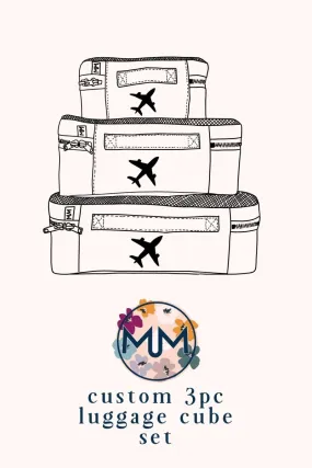 CUSTOM 3pc Luggage Cube Set
