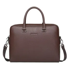 DENIM High Quality Genuine Cow Leather Briefcase Business Work Bag Men