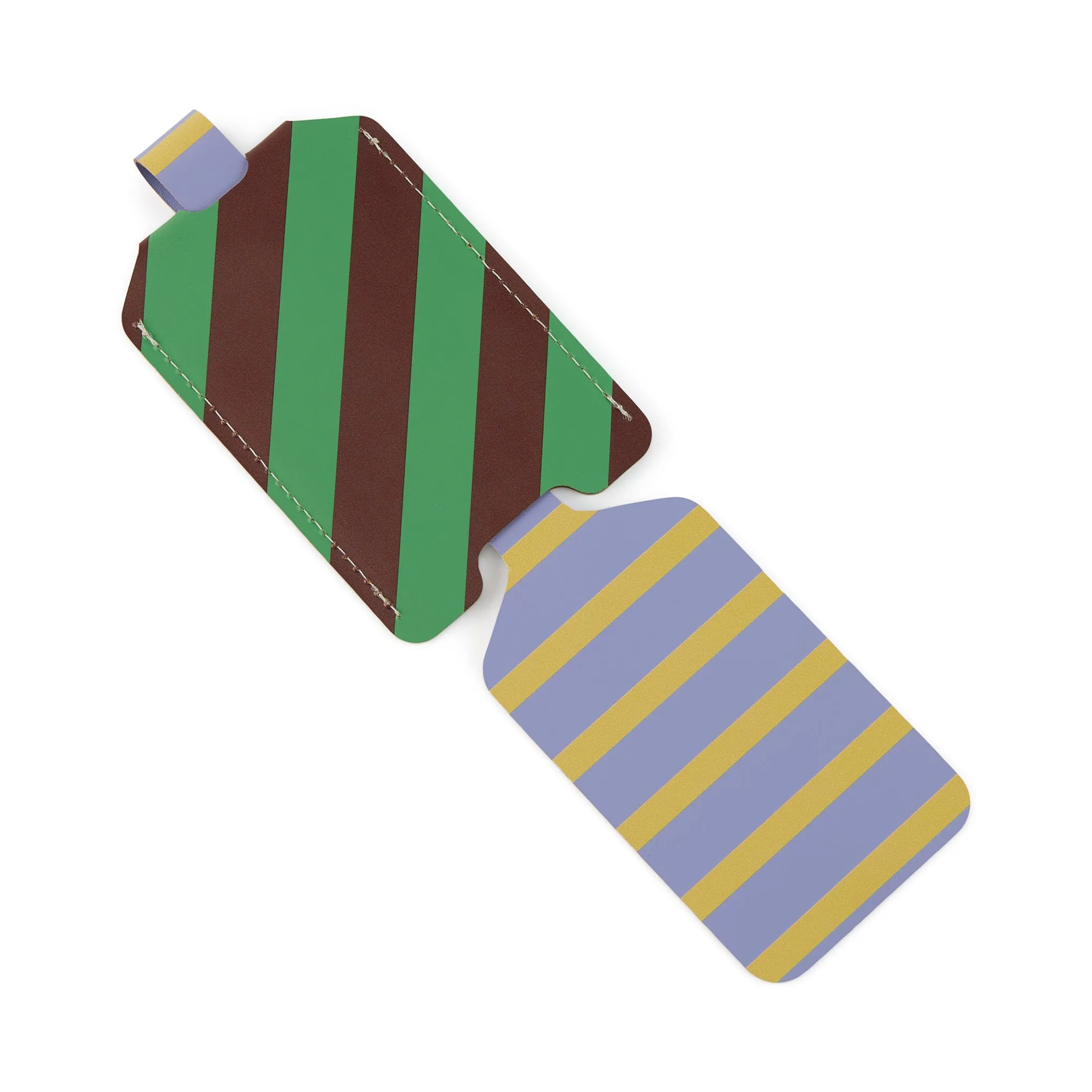 Dusen Dusen Recycled Leather Luggage Tag - Stripe