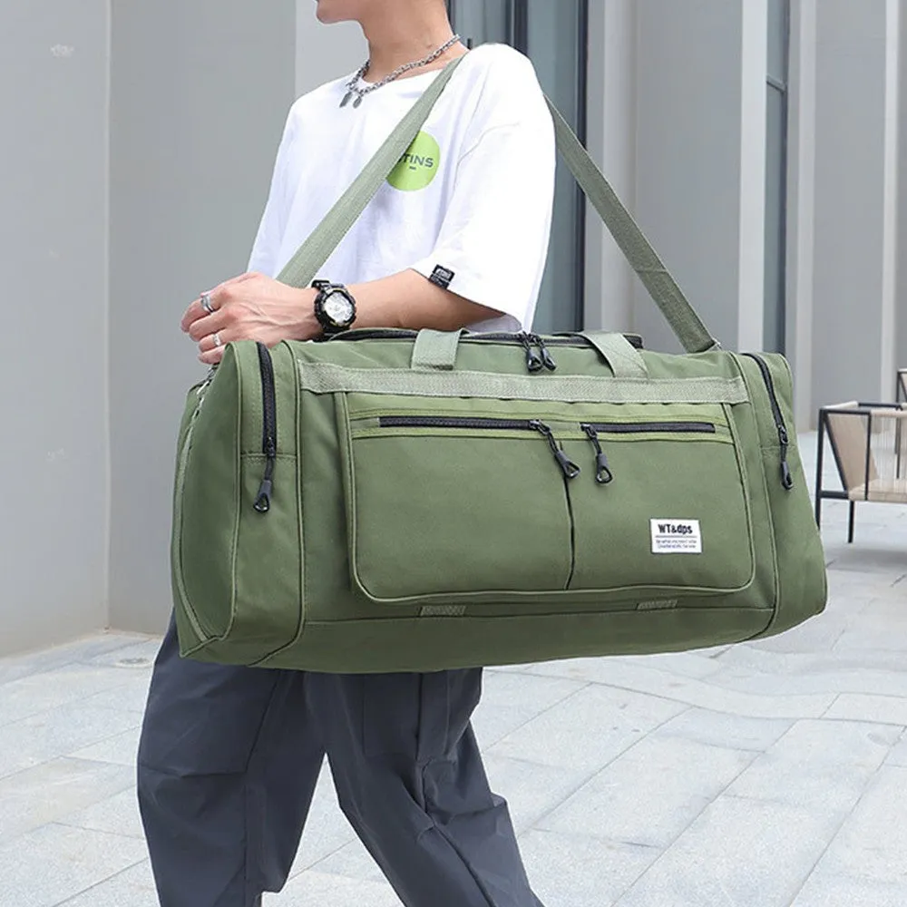 FancyGrab Large Capacity Mens Travel Duffle Bag Luggage Bag Water Resistant Gym Bag Sports Bag Handbags Green