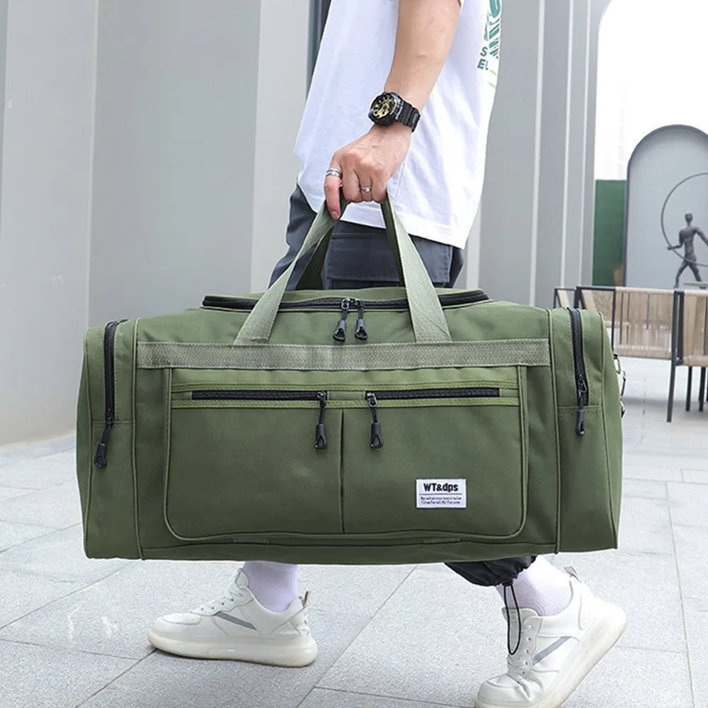 FancyGrab Large Capacity Mens Travel Duffle Bag Luggage Bag Water Resistant Gym Bag Sports Bag Handbags Green
