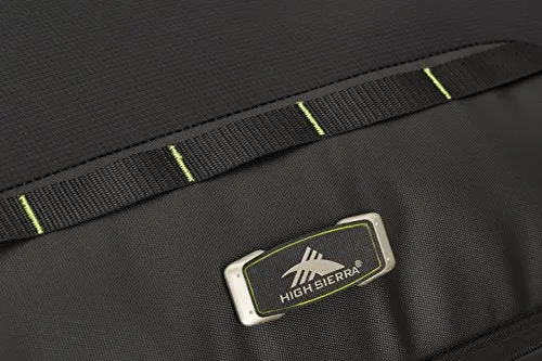 High Sierra At8 Wheeled Duffel Bag, Black/Zest, 34"