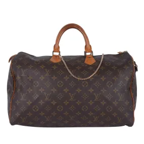 Monogram Speedy 40 Satchel Brown