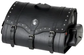 Motorcycle Suitcase 67 Ltr TEK Leather Memphis Large Studded - Highway Hawk H02-2811