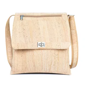 Natural Cork Crossbody Bag with Adjustable Strap