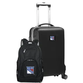 New York Rangers Deluxe 2-Piece Backpack and Carry-on Set in Black