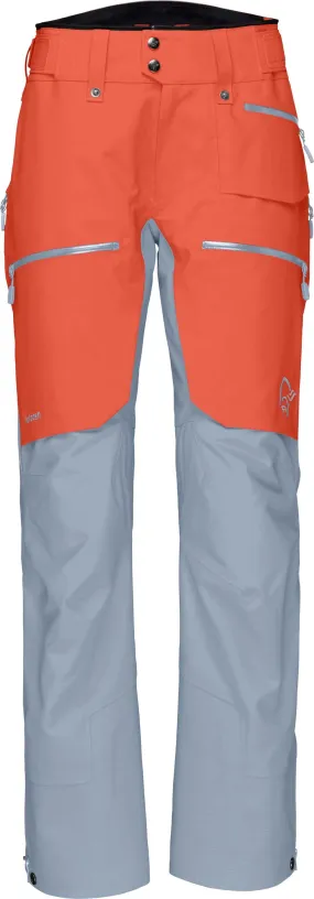 Norrøna Women&#x27;s Lofoten GORE-TEX Pro Pants Orange Alert/Blue Fog | Buy Norrøna Women&#x27;s Lofoten GORE-TEX Pro Pants Orange Alert/Blue Fog here | Outnorth
