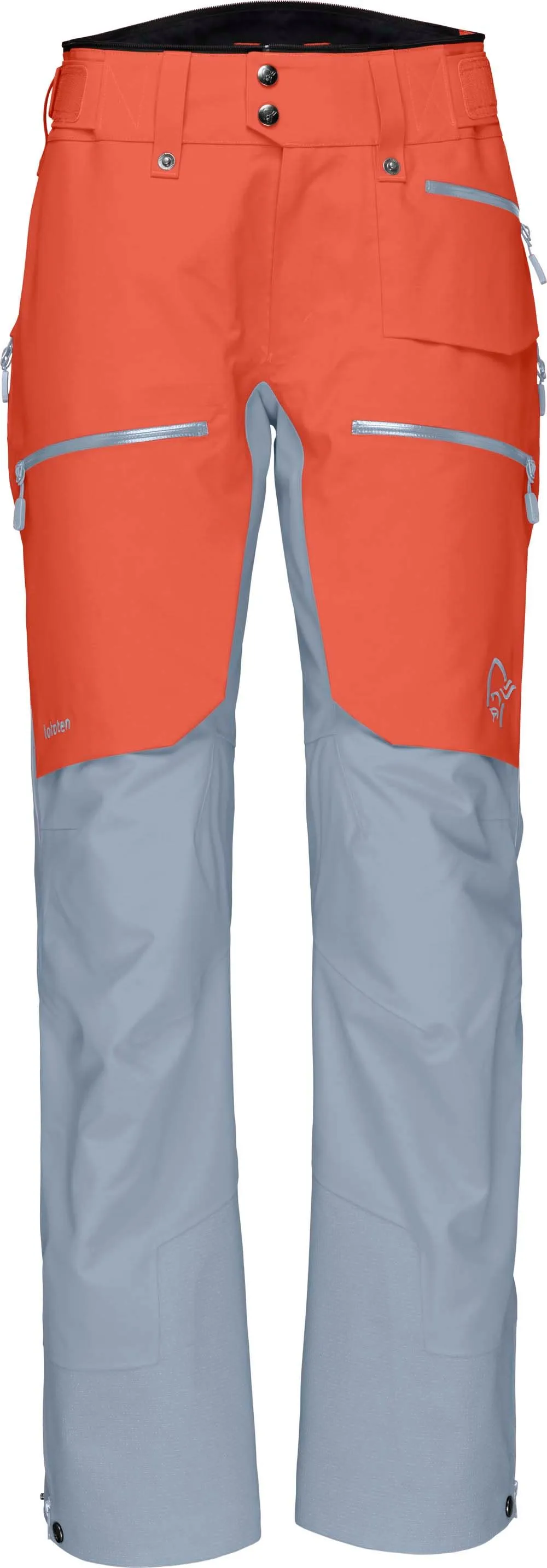 Norrøna Women&#x27;s Lofoten GORE-TEX Pro Pants Orange Alert/Blue Fog | Buy Norrøna Women&#x27;s Lofoten GORE-TEX Pro Pants Orange Alert/Blue Fog here | Outnorth