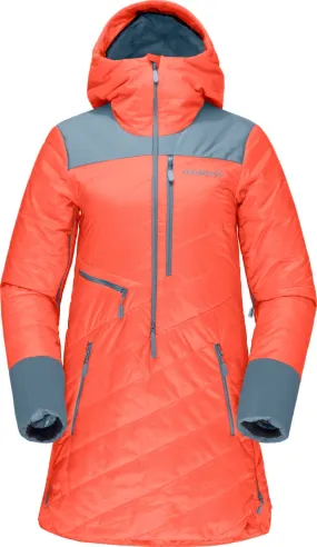 Norrøna Women&#x27;s Lofoten Primaloft80 Anorak Orange Alert/Blue Fog | Buy Norrøna Women&#x27;s Lofoten Primaloft80 Anorak Orange Alert/Blue Fog here | Outnorth