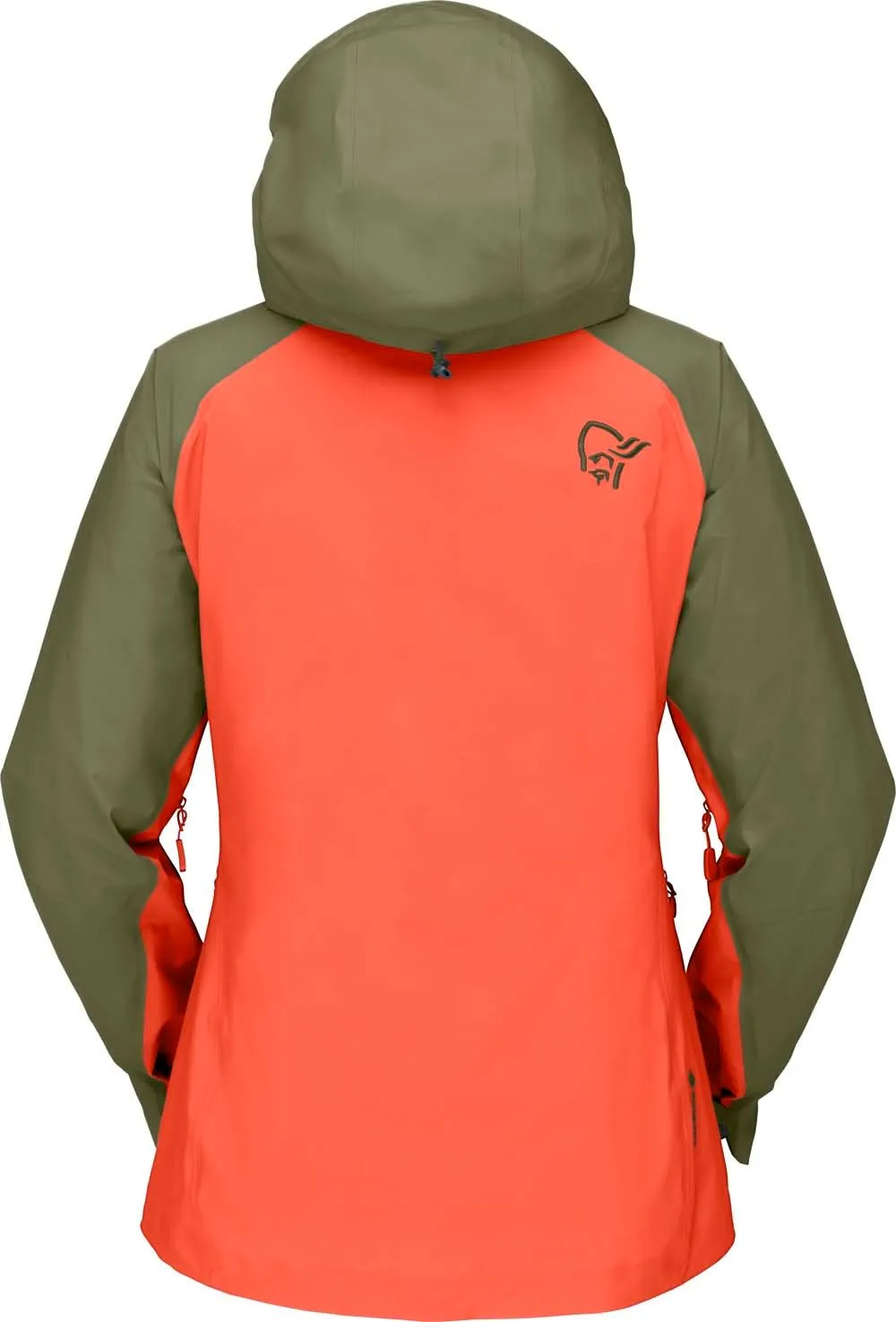 Norrøna Women&#x27;s Lyngen Gore-tex Jacket Olive Night/Orange Alert | Buy Norrøna Women&#x27;s Lyngen Gore-tex Jacket Olive Night/Orange Alert here | Outnorth