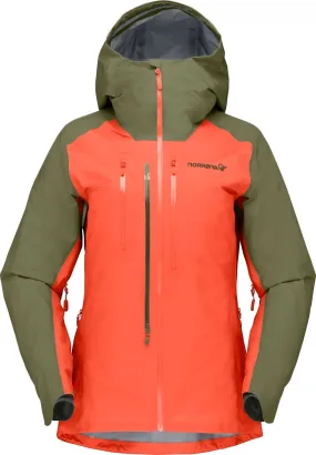 Norrøna Women&#x27;s Lyngen Gore-tex Jacket Olive Night/Orange Alert | Buy Norrøna Women&#x27;s Lyngen Gore-tex Jacket Olive Night/Orange Alert here | Outnorth