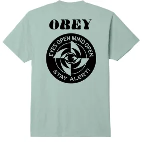 Obey Stay Alert T-Shirt - Surf Spray