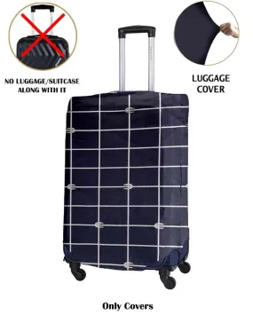 ONLY LUGGAGE COVER | Classic Navy Blue Polyester Stretchable Printed Protective Luggage Bag Cover