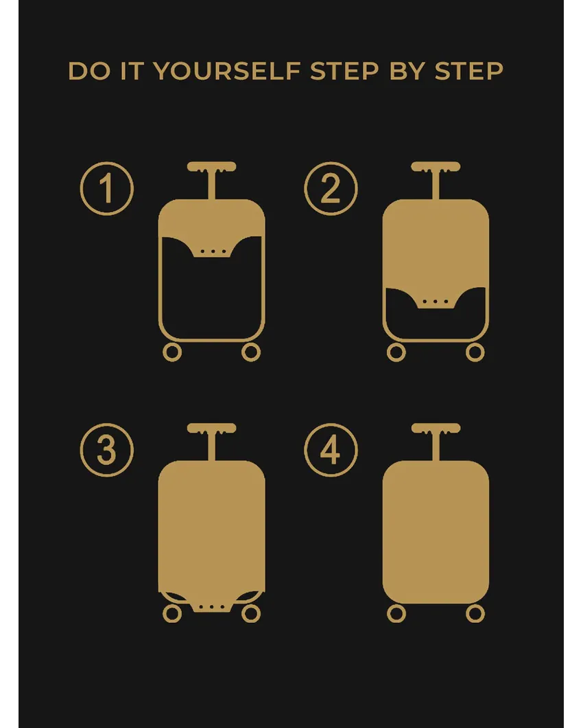 ONLY LUGGAGE COVER | Travel-Friendly Black Polyester Stretchable Protective Luggage Bag Cover
