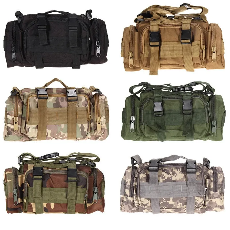 Outdoor Military Tactical Waist Bag Waterproof Nylon Camping Hiking Backpack Pouch Hand Bag