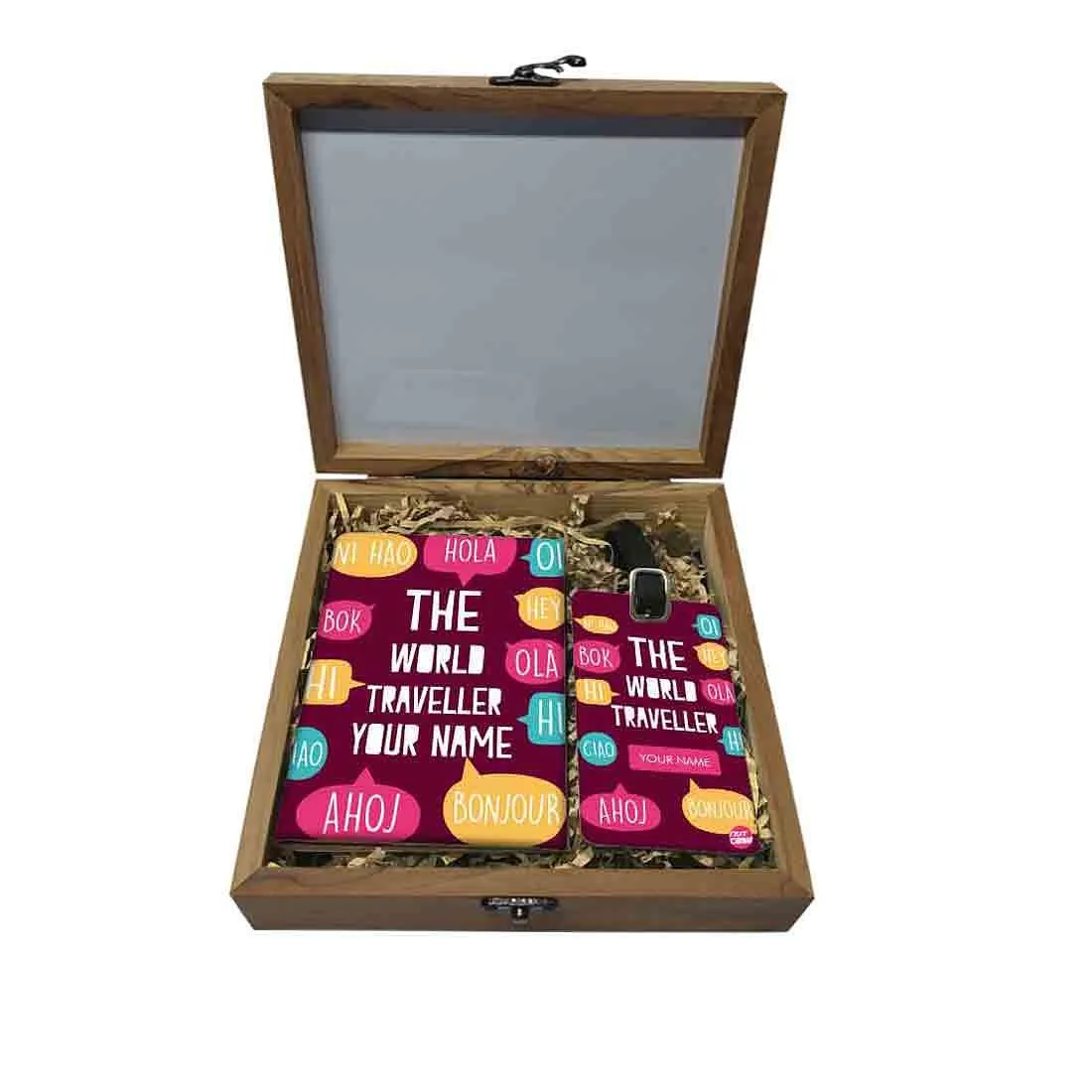 Personalized Passport Cover Combo - The World Traveller