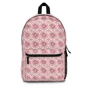 Radiant Pink Daisy Floral Pattern Lightweight Stylish Durable Backpack (Made in USA)