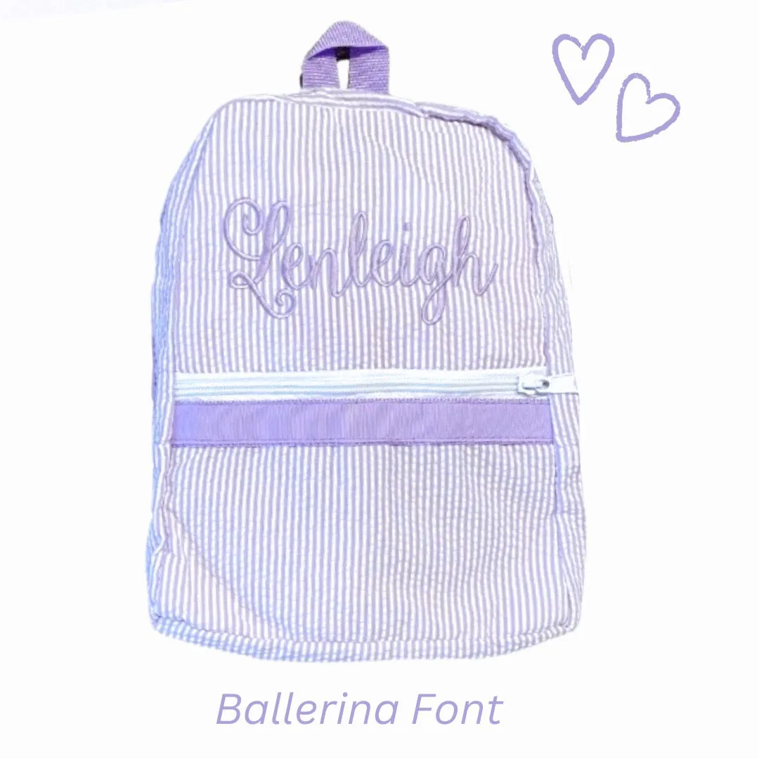 Seersucker Backpack- Small