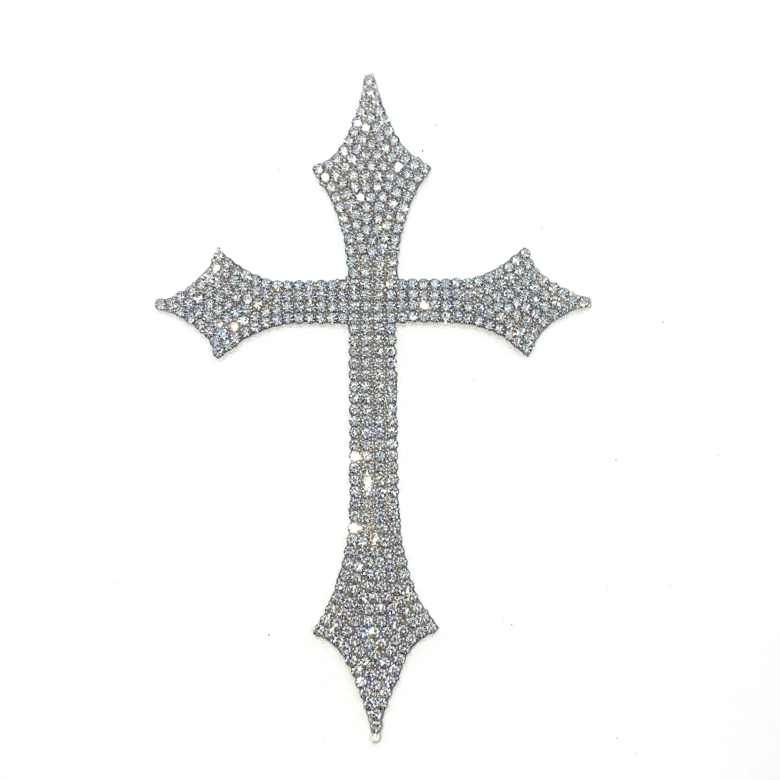 Silver Bling Cross Car Decal