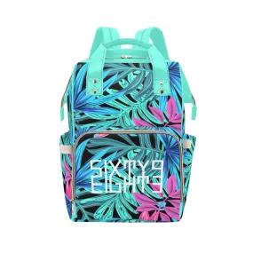 Sixty Eight 93 Logo White Tropical 1.0 Multi-Function BackPack