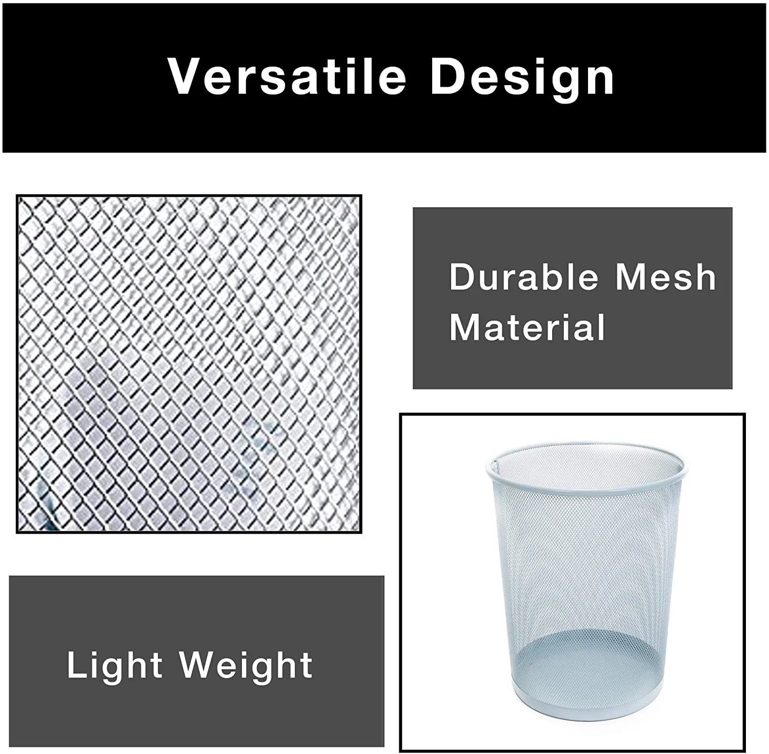 Steel Metal Mesh Waste Basket