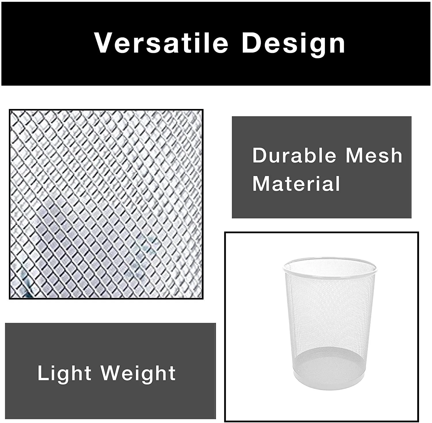 Steel Metal Mesh Waste Basket