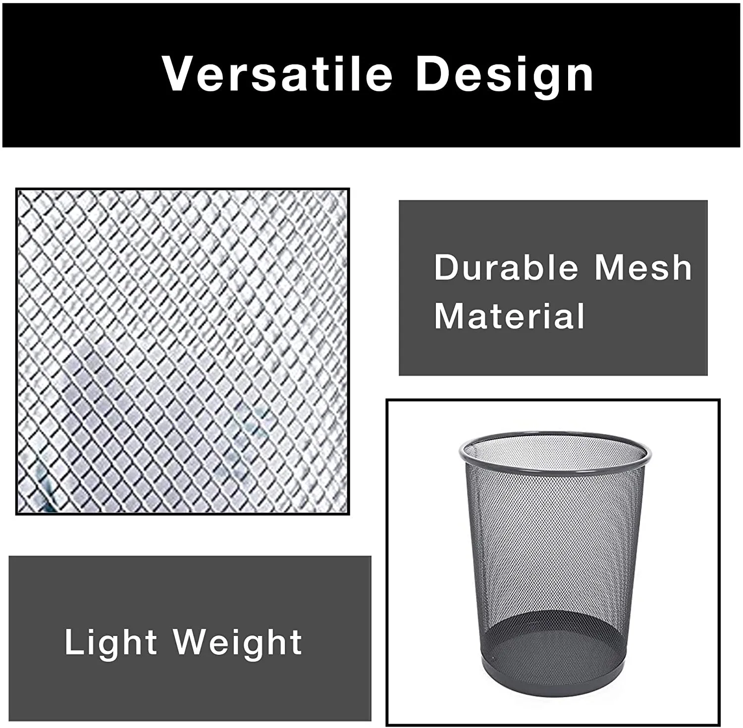 Steel Metal Mesh Waste Basket