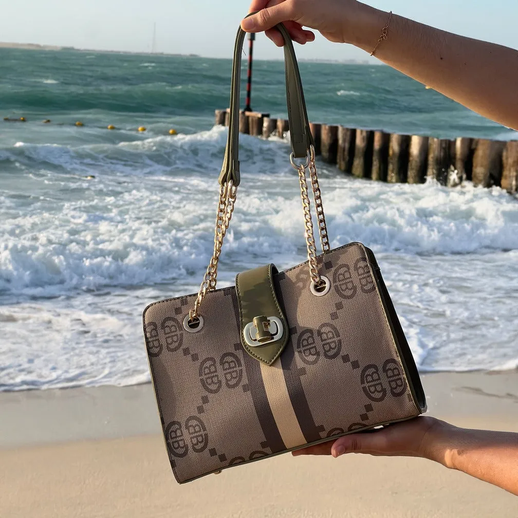 Trendy Stylish Women Sling Bag With Chain Strap | Printed Shoulder Bag