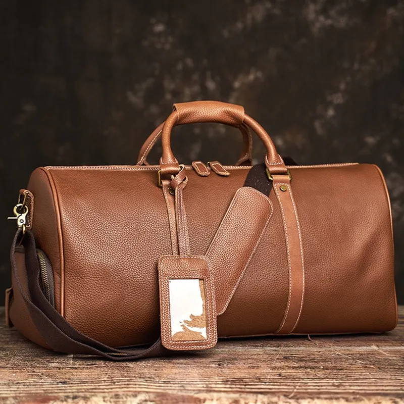 Vintage Travel Bag Genuine Leather Duffle